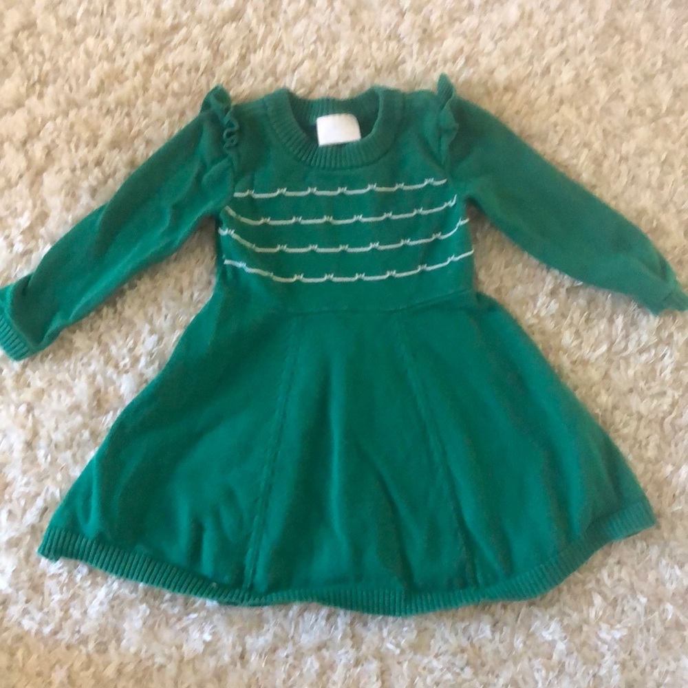 Hannah Andersson emerald green dress size 90